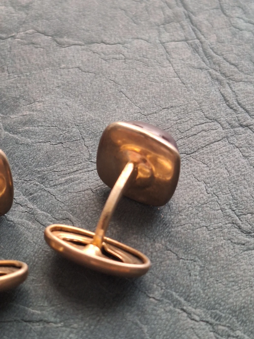 Vintage Red and Gold Men's Cuff Links Cufflinks